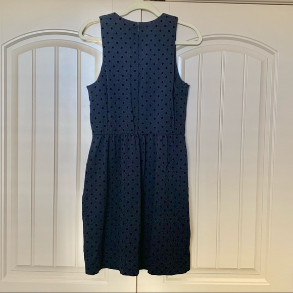 J.Crew Sleeveless Velvet Polka Dot Dress - Picture 7 of 11